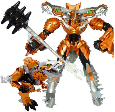 

HALO NATION Dinobots Grimlock Edition Genuine Dinosaur Robot Model Toy Transformation action figure - Steel Cable Robot(Orange)