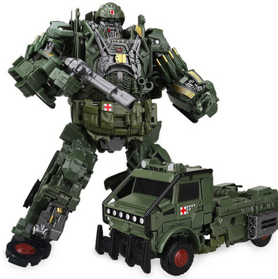 

HALO NATION Motorman Sleuth Manual Trasformation - KO Upscaled The Last Knight Hound - Thanos Transformers Deformation Tycoon Robot (23 cm)(Green)