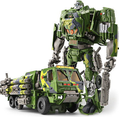 

HALO NATION Deformation Tycoon Robot - Camouflage King Kong - Motorman Sleuth Transformers Premier Edition Autobot Hound Figure Manual Trasformation (30 cm)(Green)