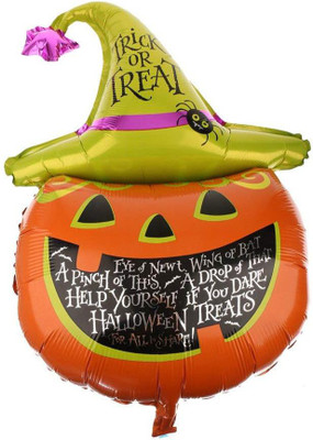 

Skywalk Printed Set of 2 pcs Halloween Party Foil Balloons Carnival Pumpkin Face Haunted House Decor Balloon(Multicolor, Pack of 2)