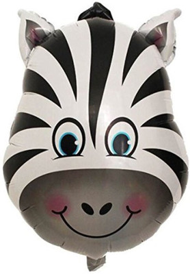 

Skywalk Solid Zebra Head Shaped Jumbo Foil Balloon,Jungle Safari Theme Animals Balloons for Birthday Party Decoration Balloon(Multicolor, Pack of 1)