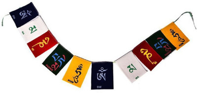 

ME&YOU Feng Shui Tibetan Buddhist Prayer Cotton Flag, Ladakh Biker Flag for All bike / car / home / office 83 Cm IZ18TibetanFlag-83Cm-010 Pennant Flag(2.7 ft, Pack of 1)