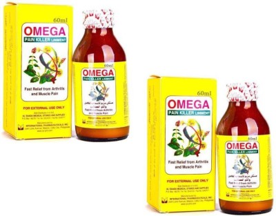 OMEGA Painkiller Liniment Oil (Imported) 60 Ml [Pack of 2] Liquid(2 x 60 ml)