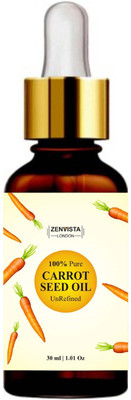 

Zenvista Meditech 100% Pure & Natural Cold Pressed Carrot Seed Oil For Skin care & Hair,Essential oil, 30ml(30 g)
