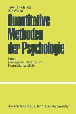 Quantitative Methoden der Psychologie(German, Paperback, Hofstaetter P.R.)