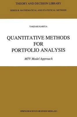 Quantitative Methods for Portfolio Analysis(English, Paperback, Kariya T.)