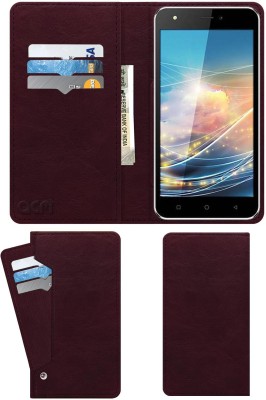 ACM Flip Cover for Intex Cloud Q11 4g(Maroon, Cases with Holder, Pack of: 1)