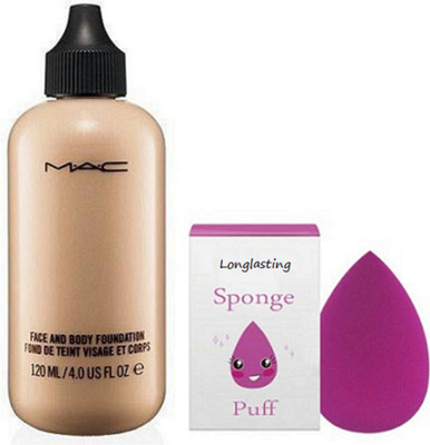 longlasting Sponge Puff, Face And Body Foundation(Set of 2)