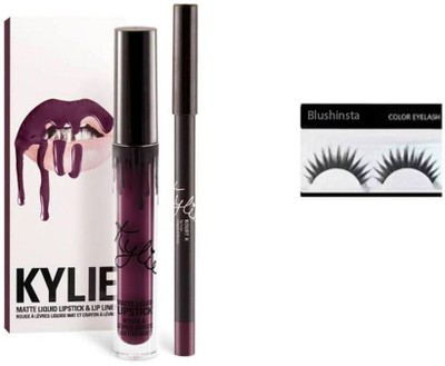 

blushinsta combo kit of eyelashes lipstick(Set of 2)