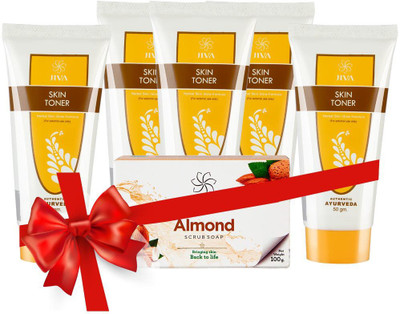 

Jiva Skin Toner Cream Pack of 5 with Almond Soap(Set of 5)