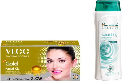 

Himalaya Nourishing Body Lotion, Gold Facial Kit(Set of 2)