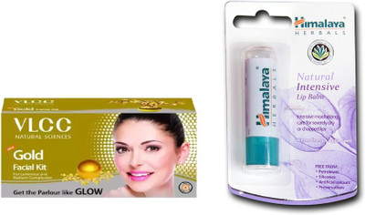 

Himalaya Natural Intensive Lip Balm, Gold Facial Kit(Set of 2)