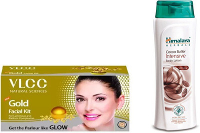 

Himalaya Coca Butter Intensive Body Lotion, Gold Facial Kit(Set of 2)