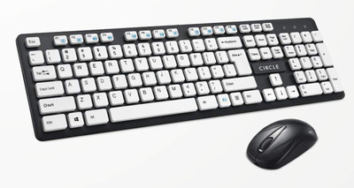 

Circle Rover A7 Wireless Combo Keyboard & Mouse Set Deskset, Uv Prined Keycaps Combo Set
