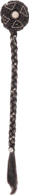 

HONBON Wig Juda Choti With Stone Work for Women And Girls, Extension 24-26 Inches (Black) Hair Extension