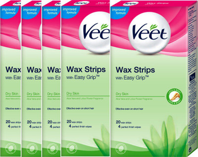 

Veet Dry Skin Strips Strips(20 Strips, Set of 5)