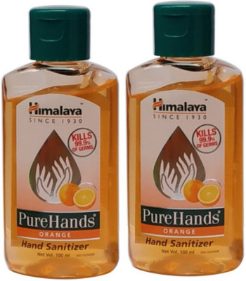 

Himalaya Pure hand Sanitizer Orange fragrance set of 2 packs 100 ml each Total 200 ml(200 ml, Bottle, Pack of 2)