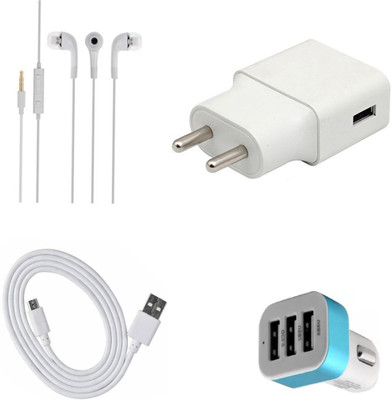 DAKRON Wall Charger Accessory Combo for Vivo Y71i(White)