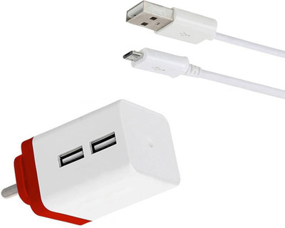 DAKRON Wall Charger Accessory Combo for Lava Z61(White)