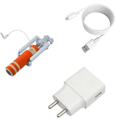 DAKRON Wall Charger Accessory Combo for Infinix Note 5(White)