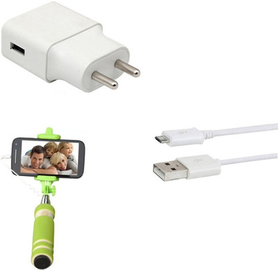DAKRON Wall Charger Accessory Combo for Infinix Smart 2(White)