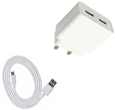 DAKRON Wall Charger Accessory Combo for Samsung Galaxy A6 Plus(White)