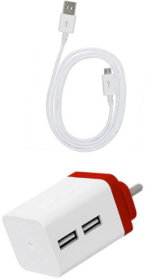 DAKRON Wall Charger Accessory Combo for Mobiistar E1 Selfie(White)