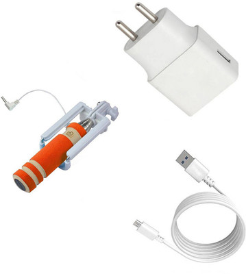 DAKRON Wall Charger Accessory Combo for Samsung Galaxy J8(White)