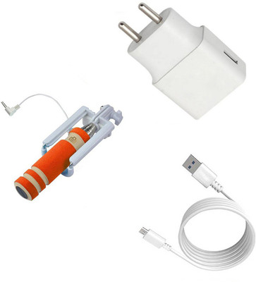 DAKRON Wall Charger Accessory Combo for Samsung Galaxy On6(White)