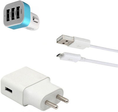 DAKRON Wall Charger Accessory Combo for Huawei Nova 3i(White)