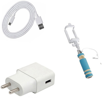DAKRON Wall Charger Accessory Combo for Honor 7A(White)