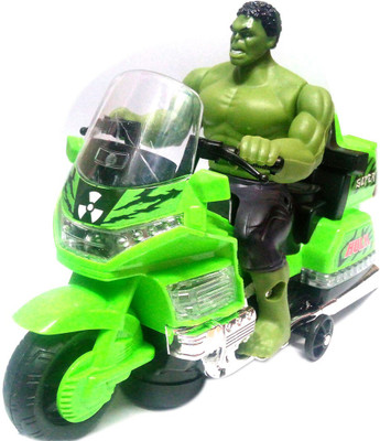 

IndusBay Avengers HULK Bike Toy - Light and Music Action Toy for Kids - Musical Bump & Go(HULK)(Green)