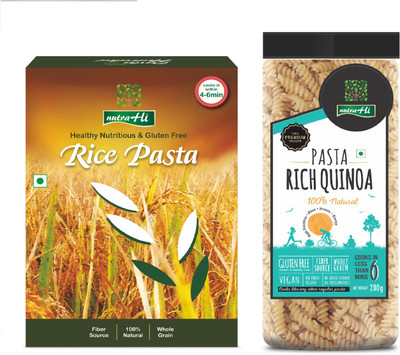 

NutraHi Rice Gluten free pasta + Rich Quinoa Gluten free pasta (Combo) Pasta(Pack of 2, 450 g)