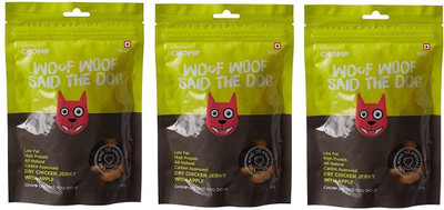 

CHOMP Dry Jerky Chicken with Apple, 80g (Pack of 3) Dog Treat(80 g, Pack of 3)