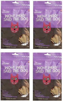 

CHOMP Chicken Penne Pasta Dog Treat, 80g (Pack of 4) Chicken Dog Treat(80 g, Pack of 4)