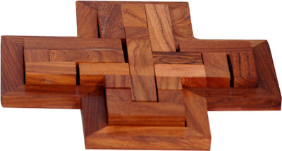 

Phirkcraft Wooden Puzzle shaped in PLUS(9 Pieces)