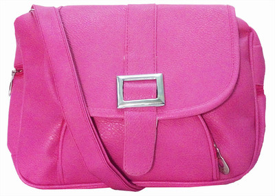 

Meraki Sasha Women Casual Pink PU Sling Bag