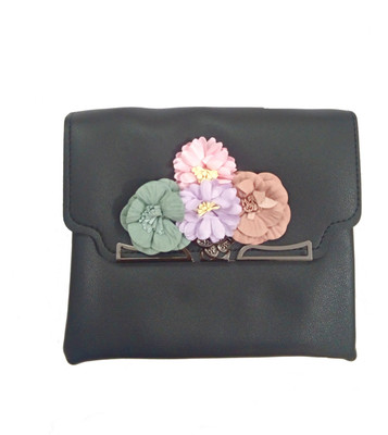 

Lavs Women Casual Black PU Sling Bag