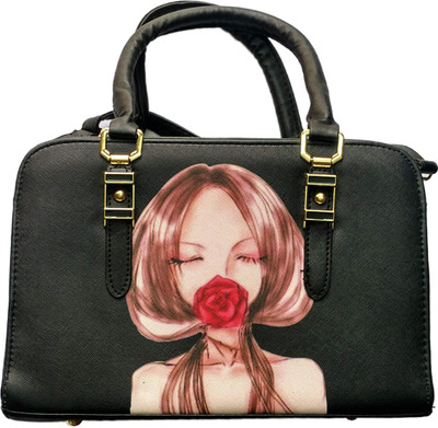 

Gift Corner Women Casual Black Leatherette Hand-held Bag
