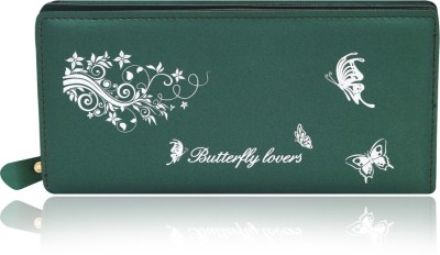 

Cidky Women Casual Green Artificial Leather Wallet(5 Card Slots), Dark green