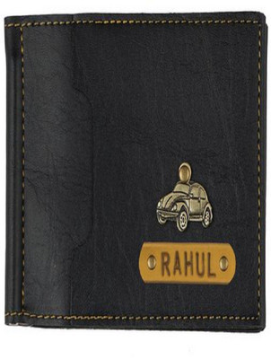 The Junket Men Black Artificial Leather Money Clip(2 Card Slots)