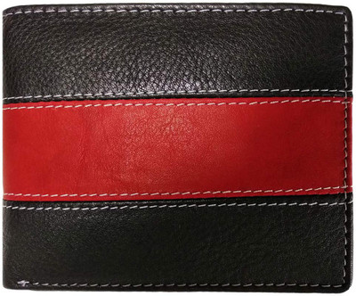 

Hillcart Men Black, Red Genuine Leather Wallet(5 Card Slots)