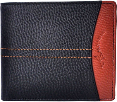 

Tamanna Men Black, Tan Genuine Leather Wallet(8 Card Slots), Black-1;tan-2