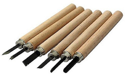 

AsianHobbyCrafts 6 PC Wood-Carving Tool Set for Professionals, Carpenters and Hobbyists : SET C