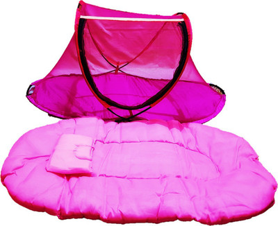 

Dhuloom baby bedding combo with mosquito net baby mosquito net with bed foldable baby bed, baby bedding, baby bedding set, bedding set, mosquito net, new born baby gift set(Fabric, Multicolor)