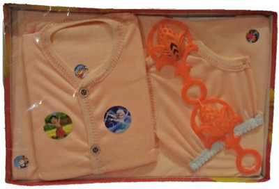 

Bagani New Born Baby Gift Set for 3 Piece(Orange)