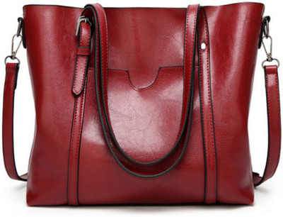 

Carry Elegance PU Large Shoulder/ Hanbag Waterproof Shoulder Bag(Maroon, 11 L)