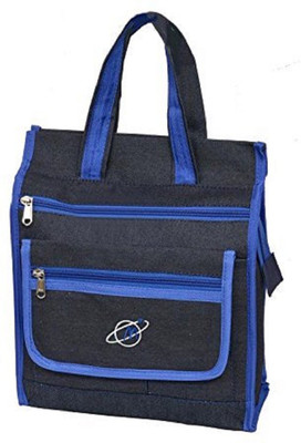 

VAMIKA Premium Quality Heavy Denim Cloth Waterproof Office Cum Tiffin Cum Lunch Box Bag Cum Carry on Tote Bag Cum Handbag for Men Women and Kids with Multiple Pockets 12x5x14 Inch Waterproof Lunch Bag(Blue, 2 L)