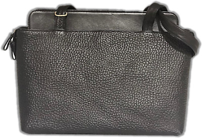 mankar bag house 4kblklthr Waterproof Messenger Bag(Black, 8 L)