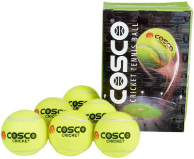

Cosco Cricket Ball Tennis Ball(Pack of 6, Green), Light green
